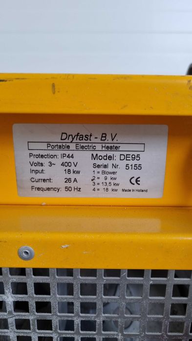 Nagrzewnica elektryczna 3f 18kW - bardzo wydajna