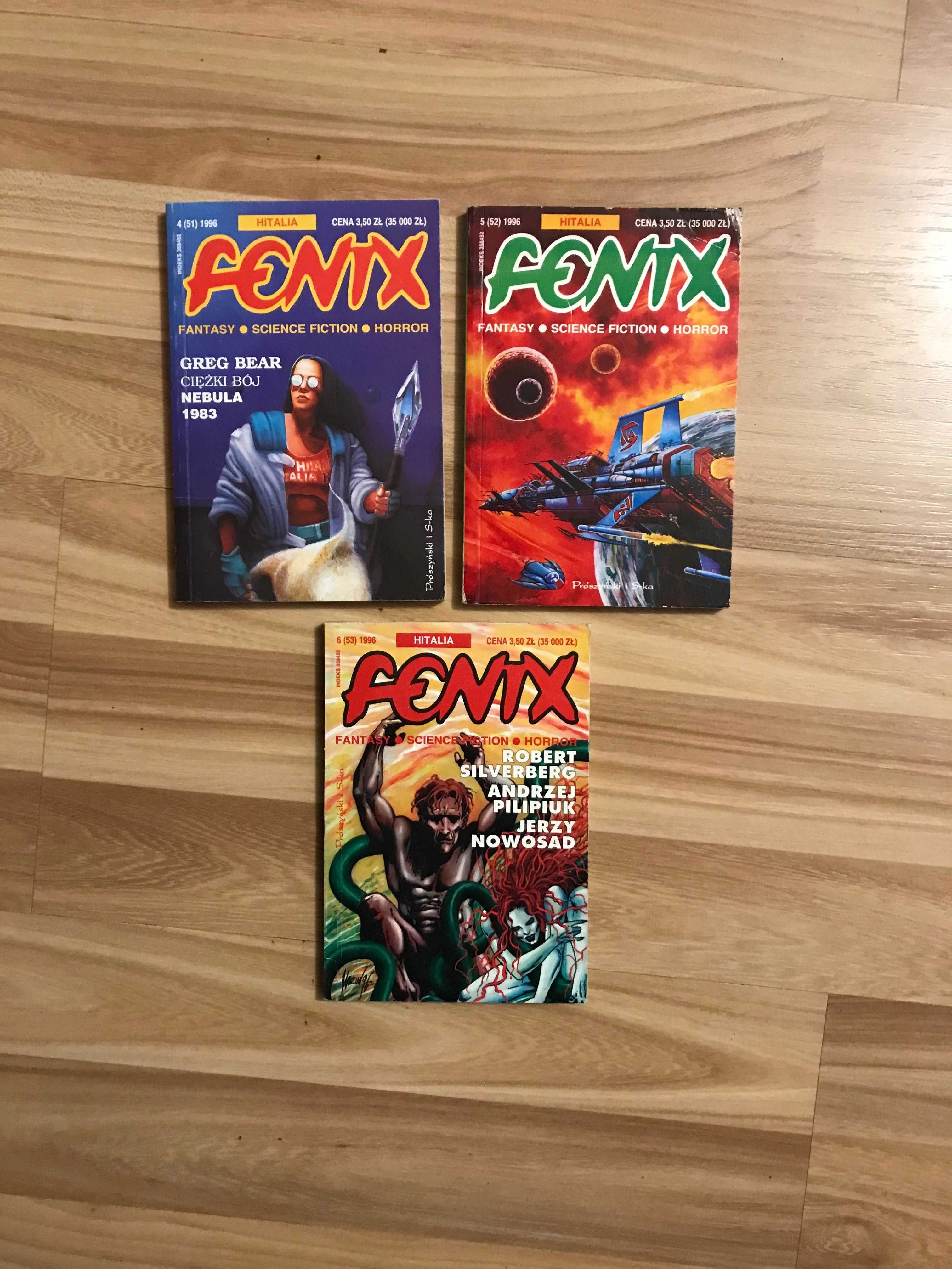 Magazyn Fenix x 3 :  4/1996, 5/1996, 6/1996 Pilipiuk Greg Bear