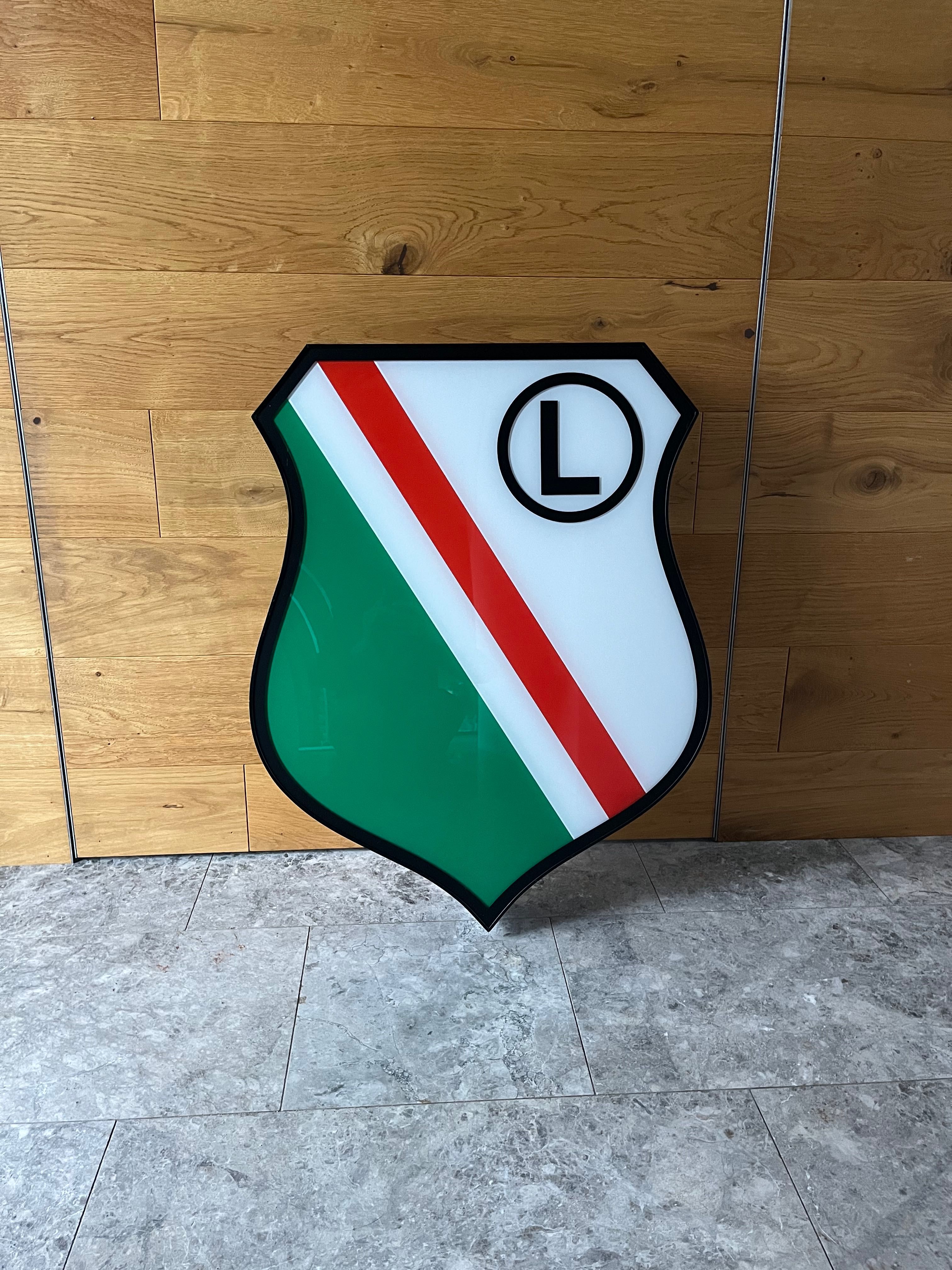 Duży herb Legia Warszawa 3D ozdoba ścienna prezent dla kibica