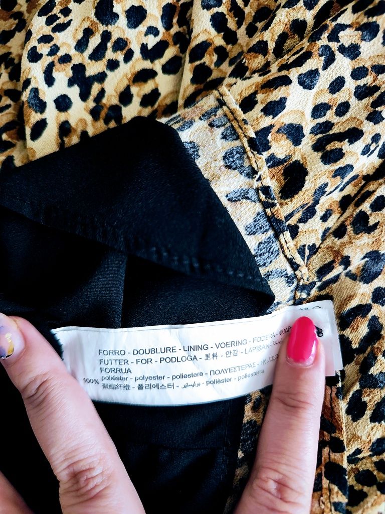 Sukienka oversize panterka leopard print Zara S
