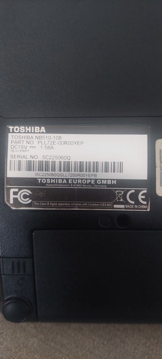 Notebook Toshiba