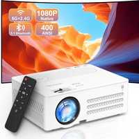 Projektor 4K, 15000 l, natywny 1080p 5G WiFi Bluetooth, kino domowe