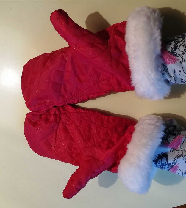 Шапка и  варежки Новогодние мужские