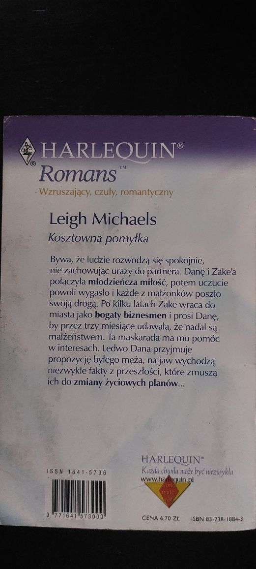 Leigh Michaels Kosztowna pomyłka romans