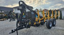 PRZYCZEPA LEŚNA 5t do drewna ŻURAW Country 5.5m hds dźwig Stal Strenx®