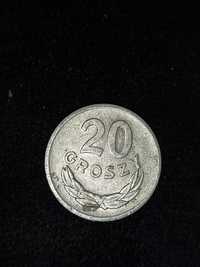 20 groszy z 1973r. bez znaku mennicy