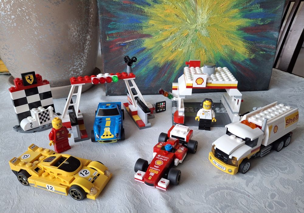 Klocki lego shell ferrari stacja paliw ciężarówka