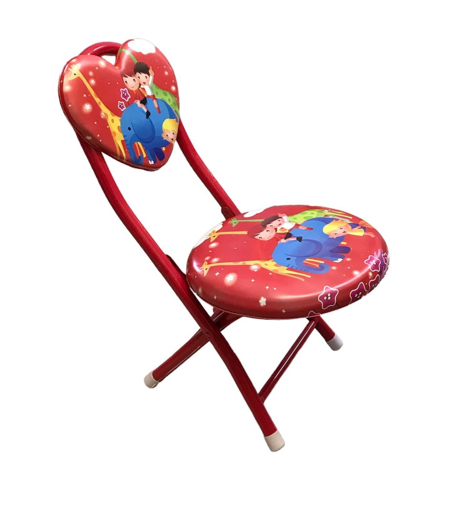 Krzesło Dziecięce Metalowe z Piszczałką Czerwony