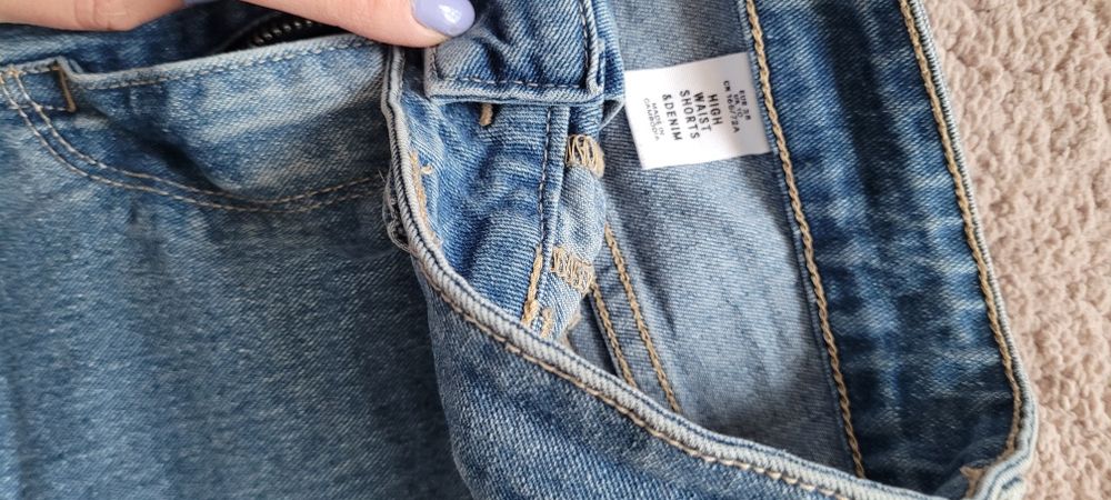 Jeansowe spodenki 36/38 h&m