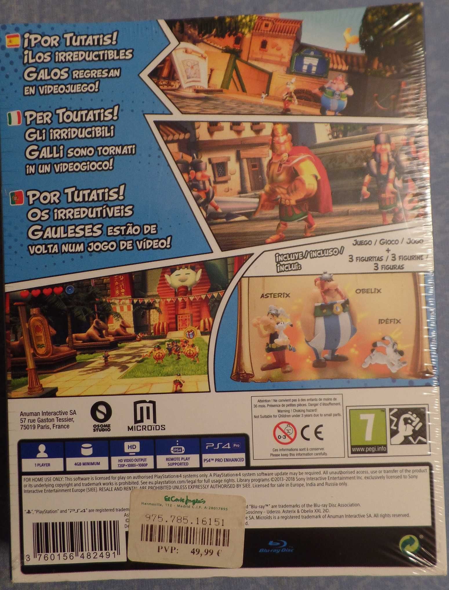 Edição Limitada Jogo PS4 Asterix & Obélix XXL2 Selado (C8)