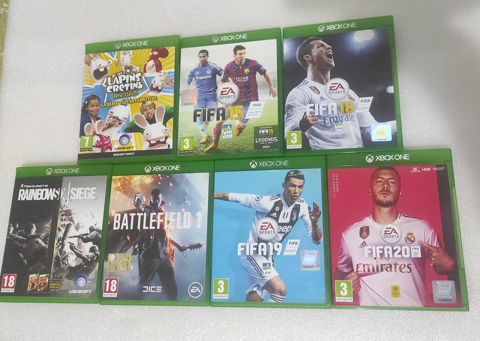 7 Jogos Xbox One Por 15€ Fifa 20, 19, 18, 15 Rainbow Six Battlefield