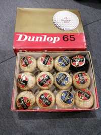 Caixa vintage de 12 bolas de golf Dunlop 65 novas e seladas