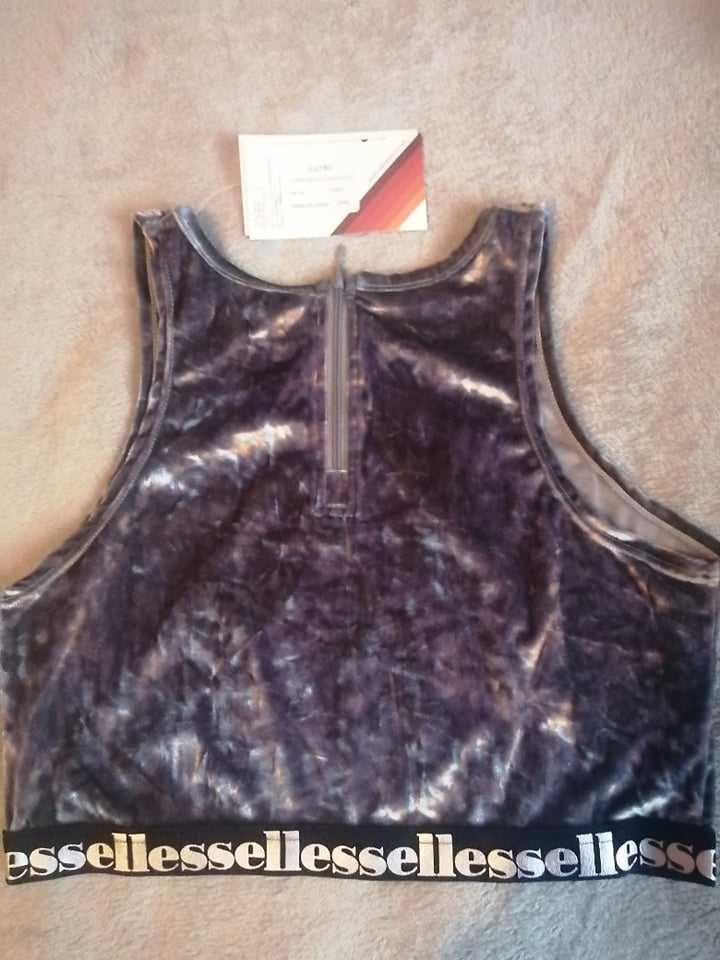 ELLESSE VELVET Bralette Nowy Damski Top Stanik Koszulka XS-L Oryginał