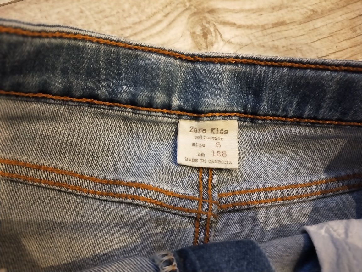 J.nowa spódniczka mini jeans Zara r. 128cm