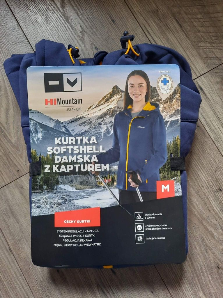 Nowa kurtka damska softshell z kapturem HiMountain rozmiaru M