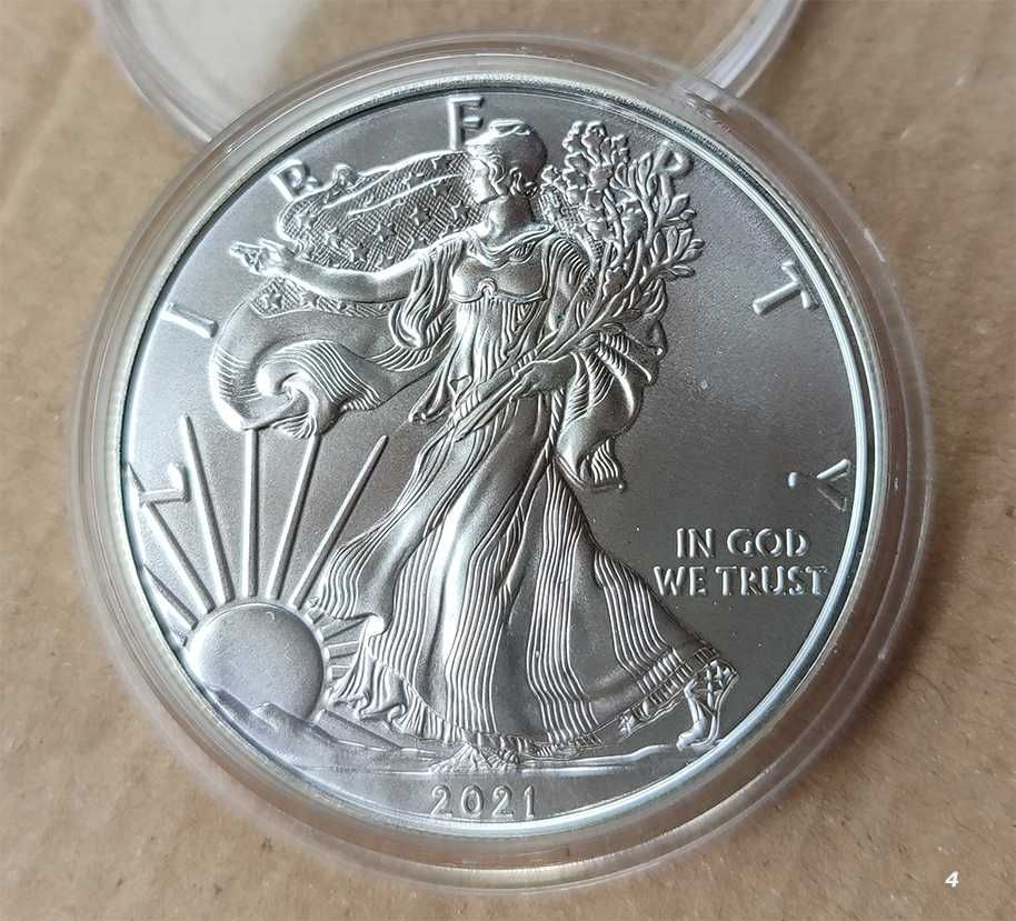 Американський Срібний Орел 2021 Срібло 999 1 унція 1 долар