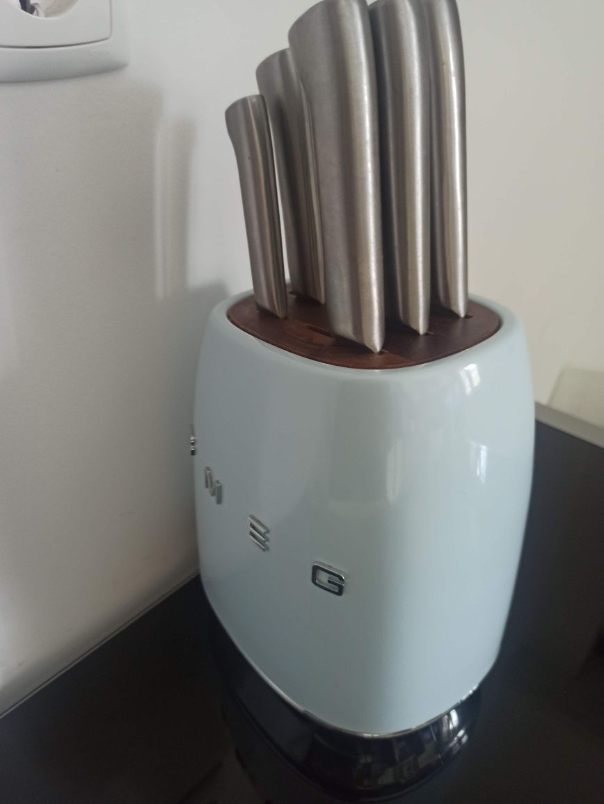 Suporte Facas + 6 facas SMEG
