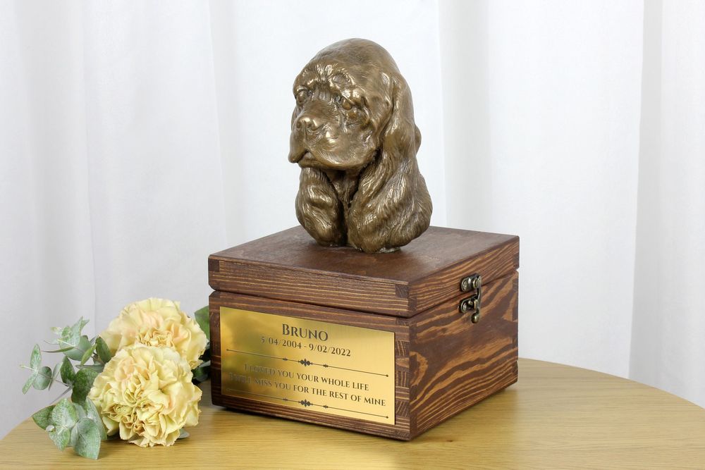 Cocker spaniel amerykański urna na skrzynce brązowa Art-Dog