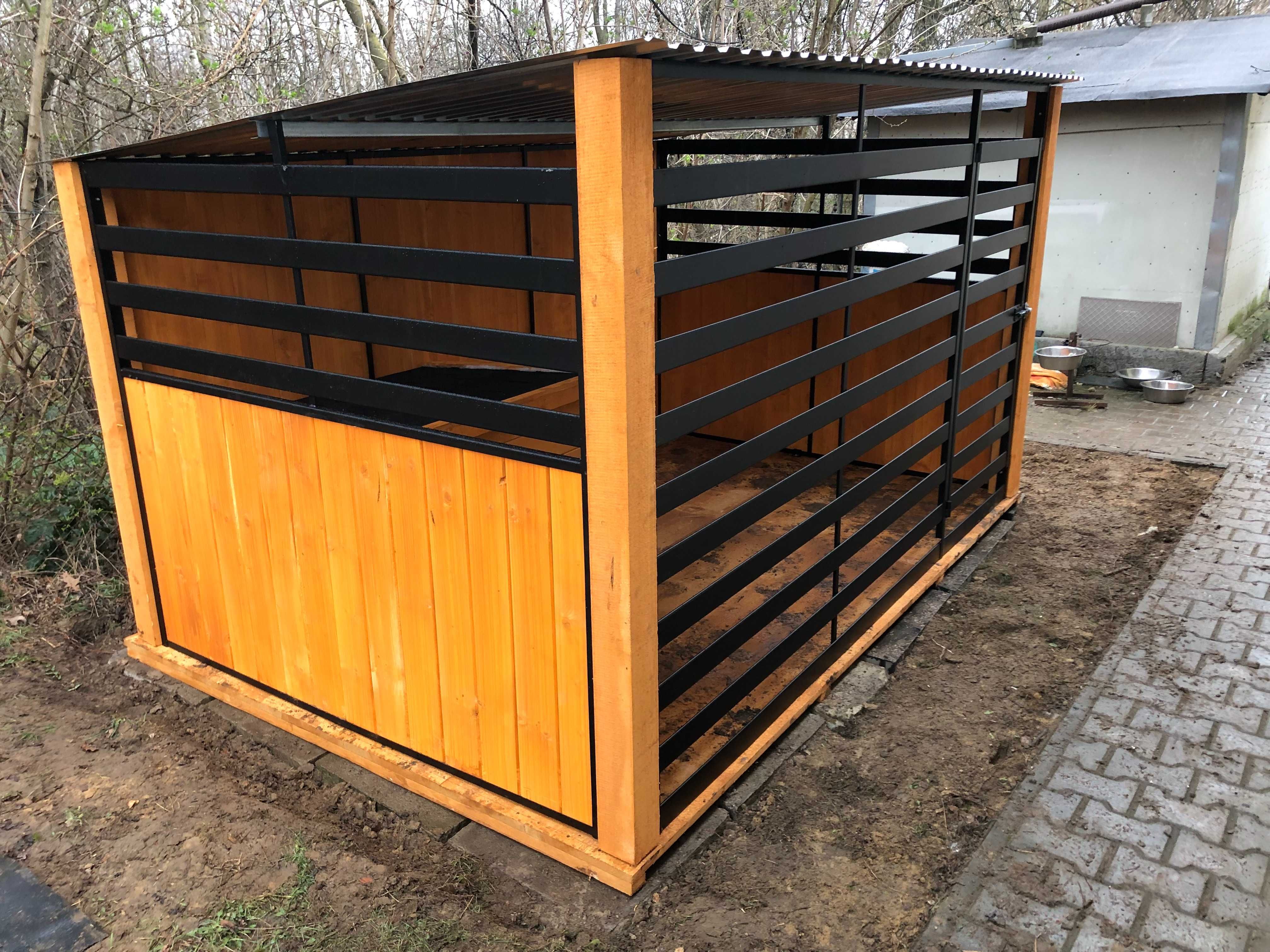 Kojec dla psa-panel-drewno_DOSTAWA