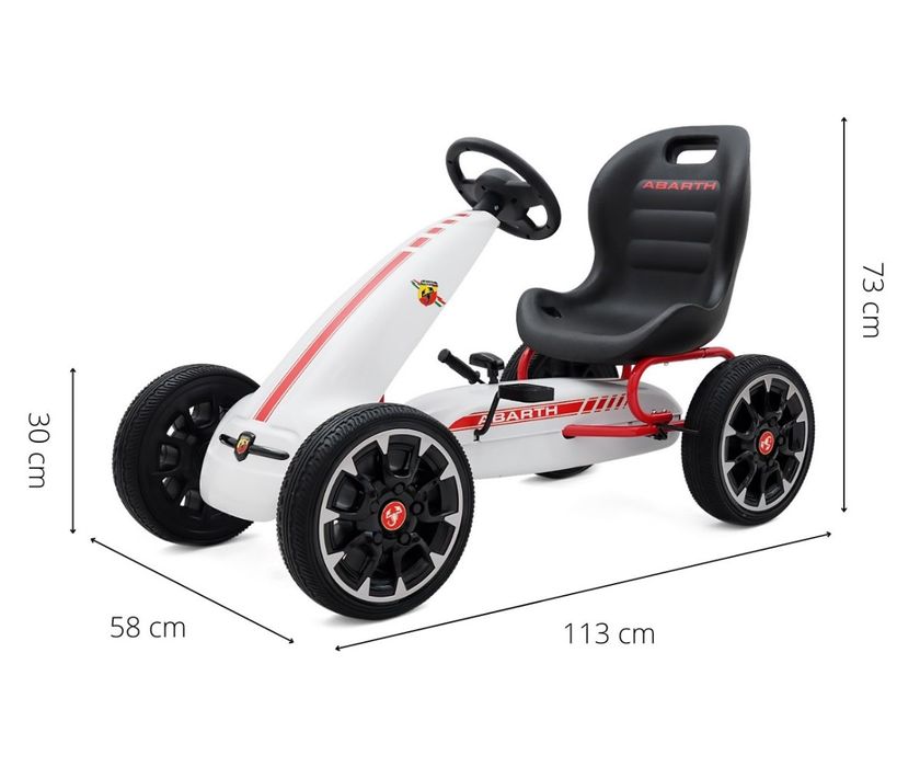 Gokart Na Pedały Abarth White