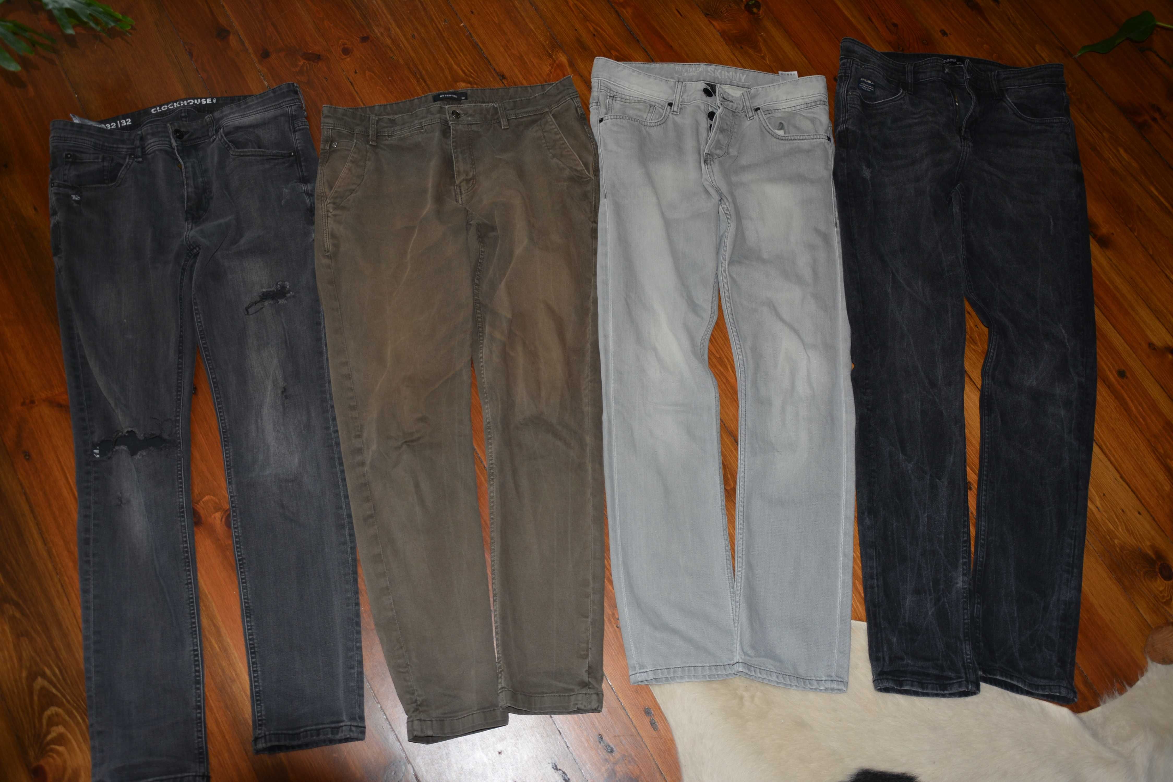 9 sztuk ubrań r. S M męski zestaw jeansy 31 parka koszula dżinsy tommy