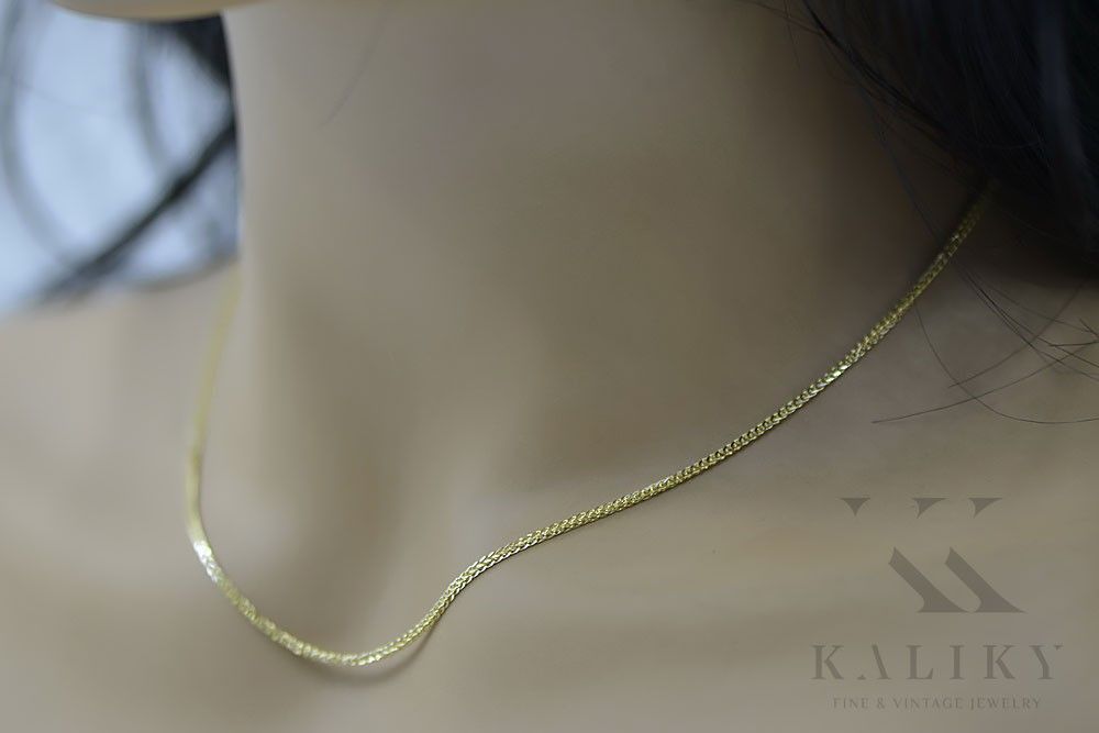 Złoty łańcuszek 14k żółte złoto Lisi ogon cc036y 55cm 2,25 mm Gdańsk