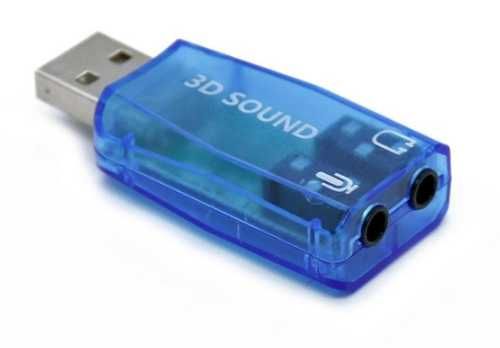Зовнішня звукова карта USB 2.0 мікрофон, адаптер USB2Sound (3D 5.1)