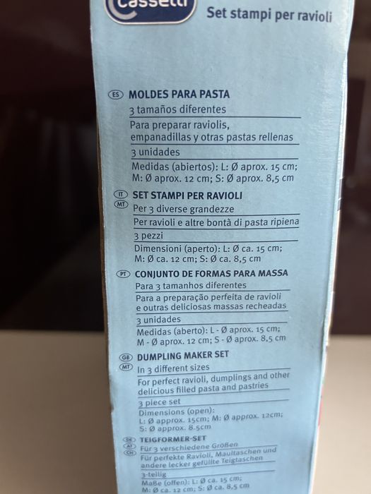 Set moldes para massas e rissois