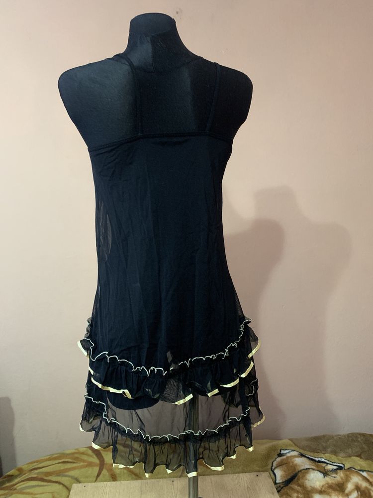 Koszula nocna i figi czarne Livia Fashion Corsetii roz. M