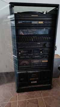 Wieża vintage sharp 7700 system kompletna z szybą