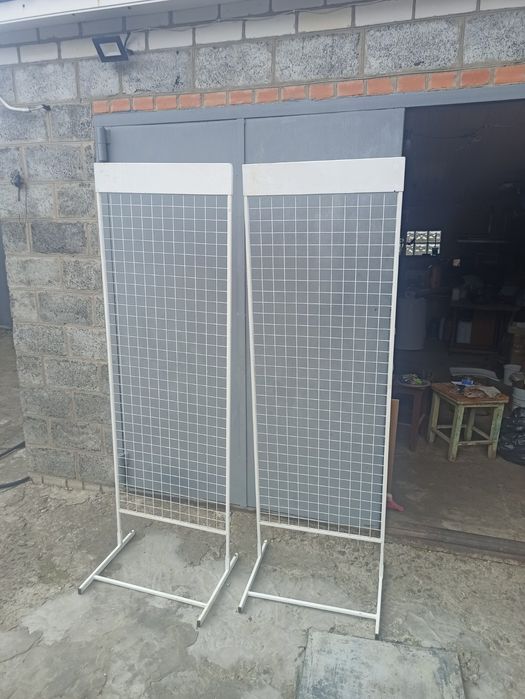 Стеллаж металлический разборной,молотковая покраска. Торговая сетчатая