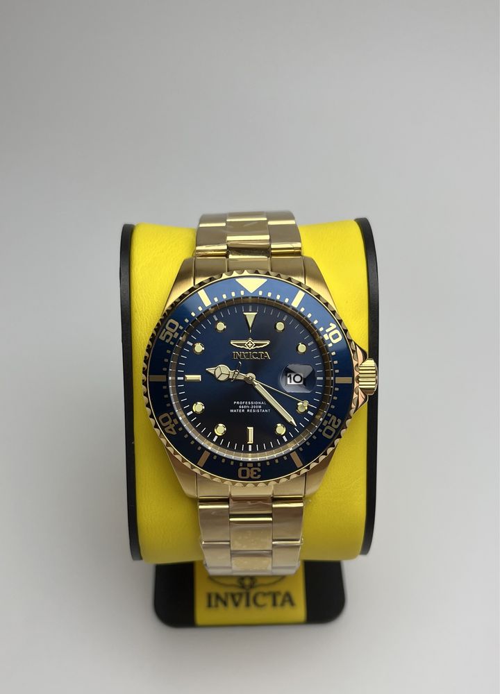годинник invicta 23388, invicta pro diver, золотисті інвікта Ø43мм