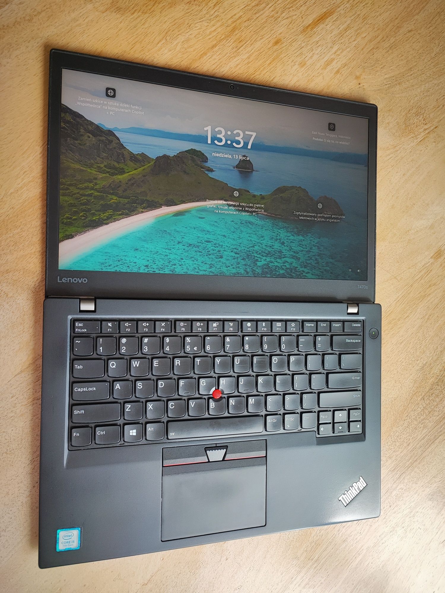 Lenovo T470s, stacja dokująca, dwa zailacze