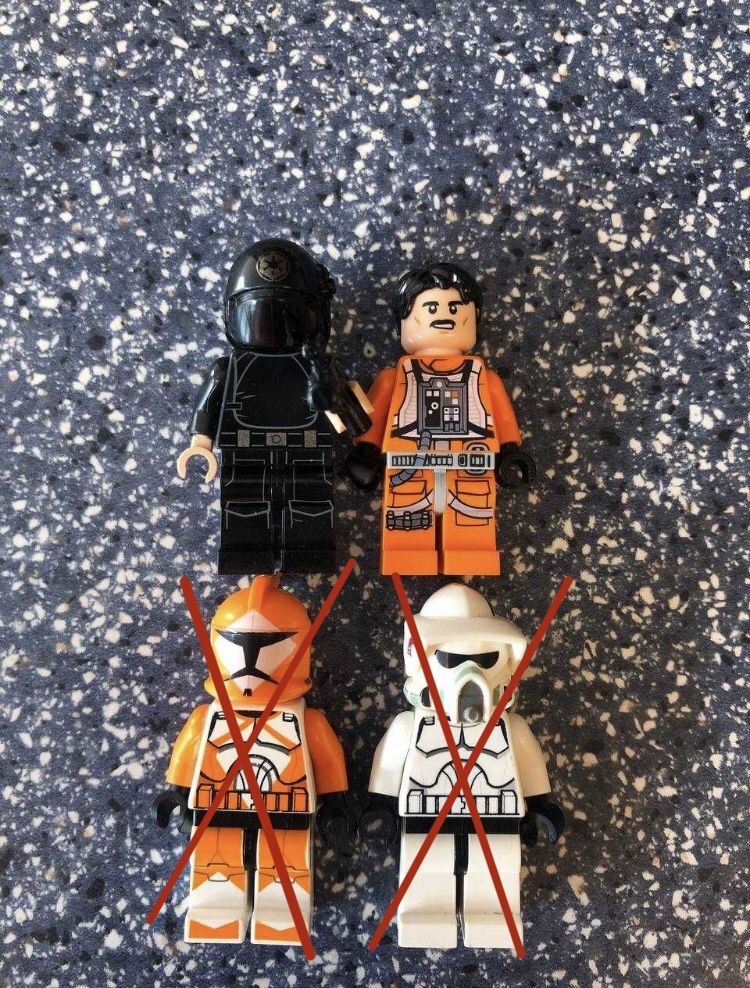 Minifigurki LEGO Star Wars - sw0299, sw0297, sw1038, sw0529