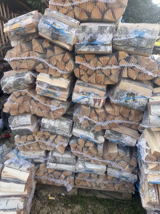Drewno spakowane w workach