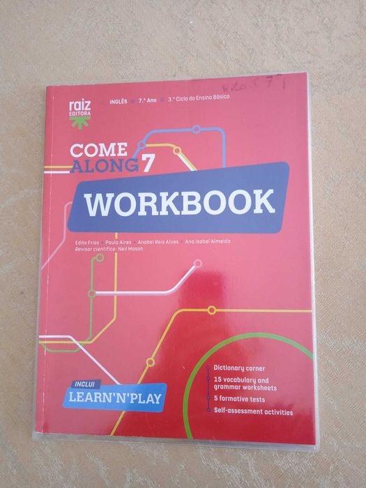 Caderno - Come along 7 - Inglês - 7.º ano (NOVO)