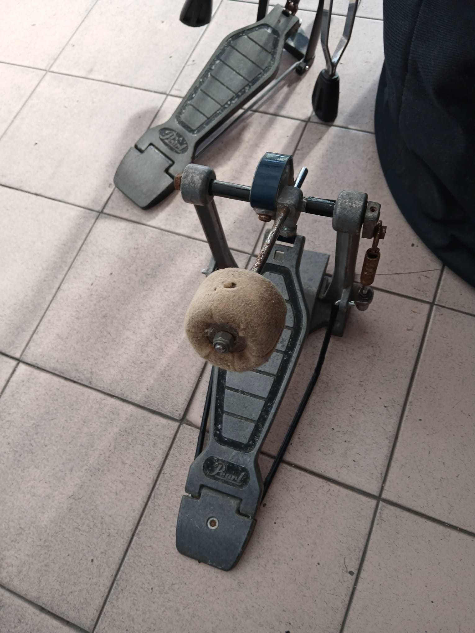 Bombo 20" e pedal e Saco Pearl