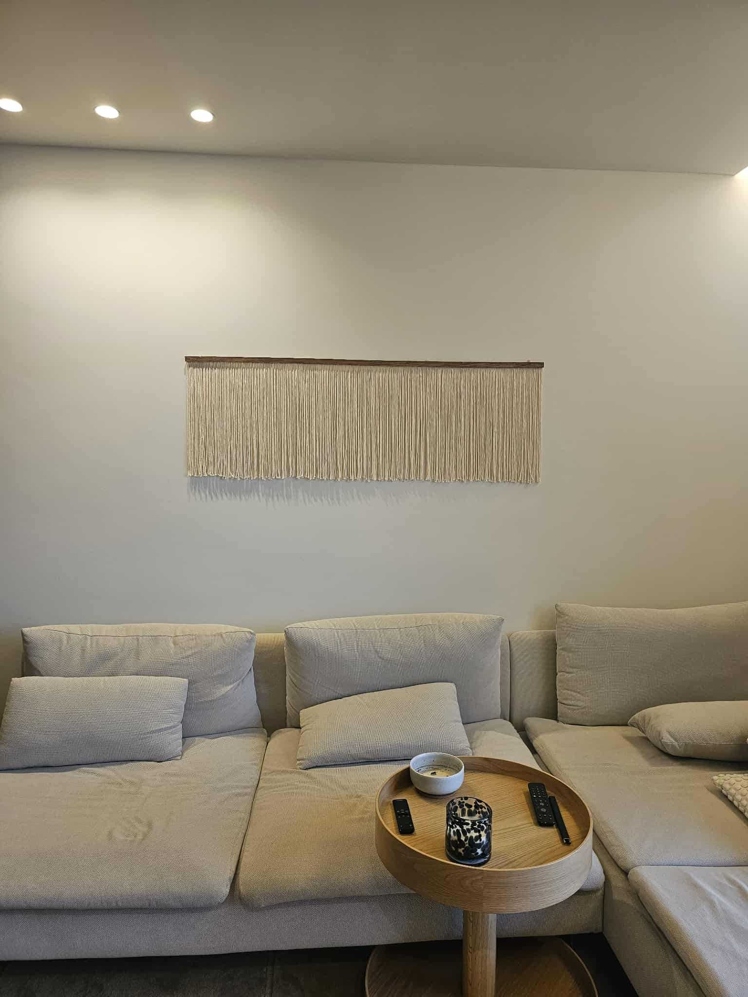 Wall art braided yarn hanging macramé || Arte de parede em macramê
