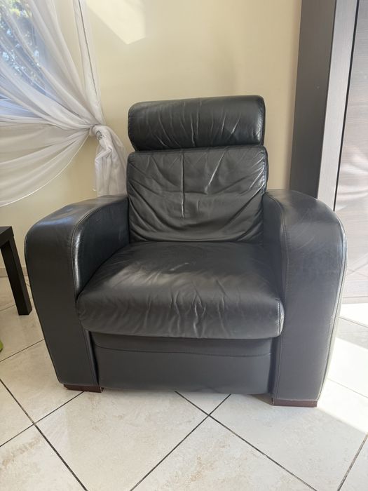Skórzany fotel rozkładny