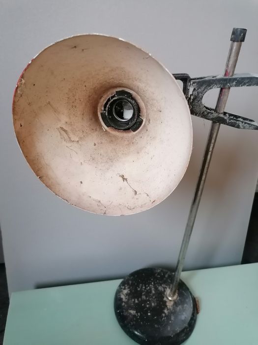 Lampa lampka PRL loft loftowa biurkowa