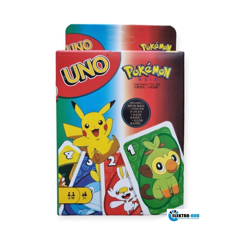 Nowa Gra w Karty Karciana Uno Pokemon Pikachu Pikaczu Szybka Wysyłka