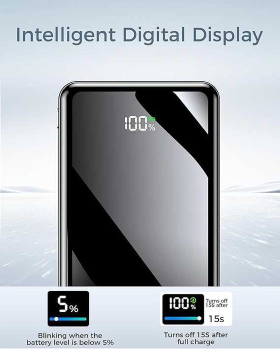 Powerbank YILANS, 22,5 W, 20000 mAh USB-C 2xUSB 22,5W latarka Czarny