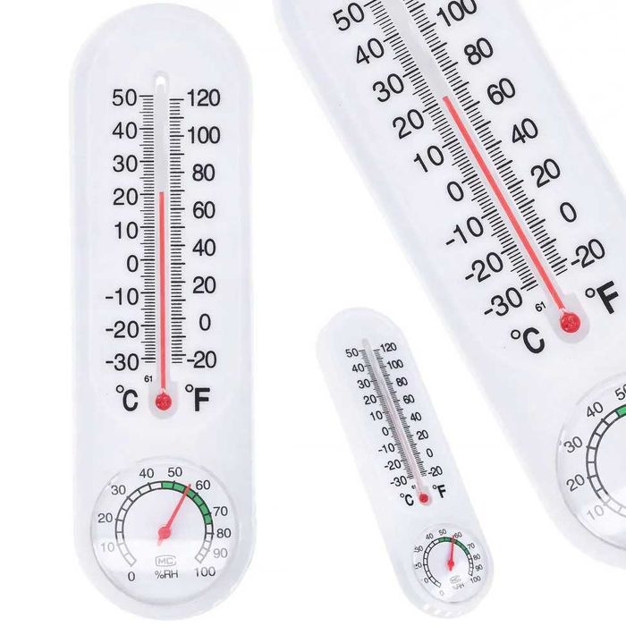 Termometr z higrometrem zewnętrzny wewnętrzny ogrodowy stacja pogodowa