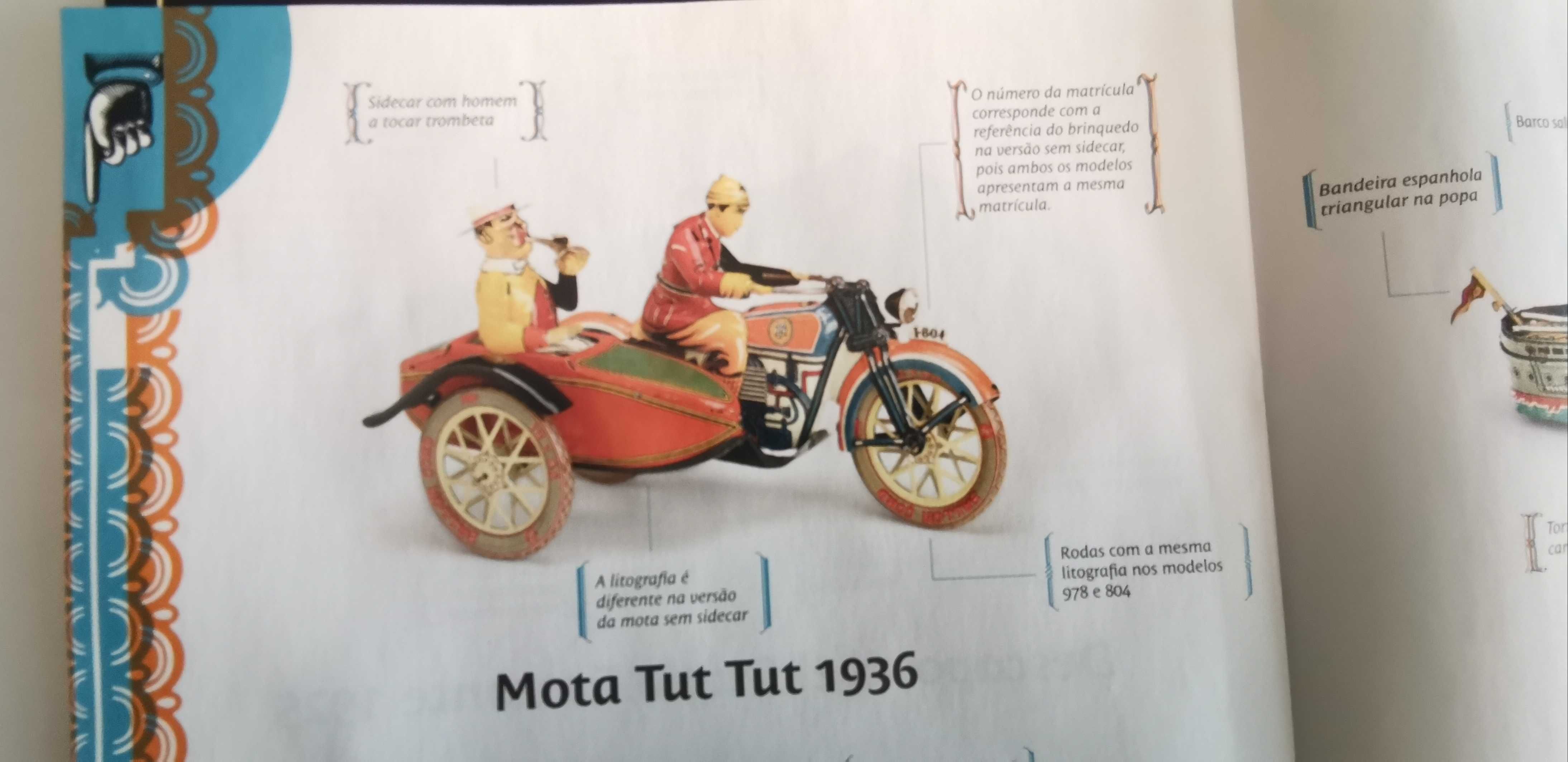 Brinquedos de outros tempos Mota tut tut 1936 de corda em chapa NOVO