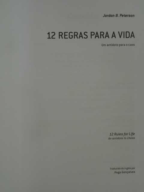 12 Regras para a Vida de Jordan B. Peterson