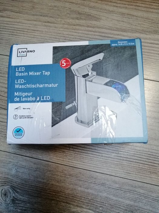 Bateria umywalkowa livarno home led wodooszczędna