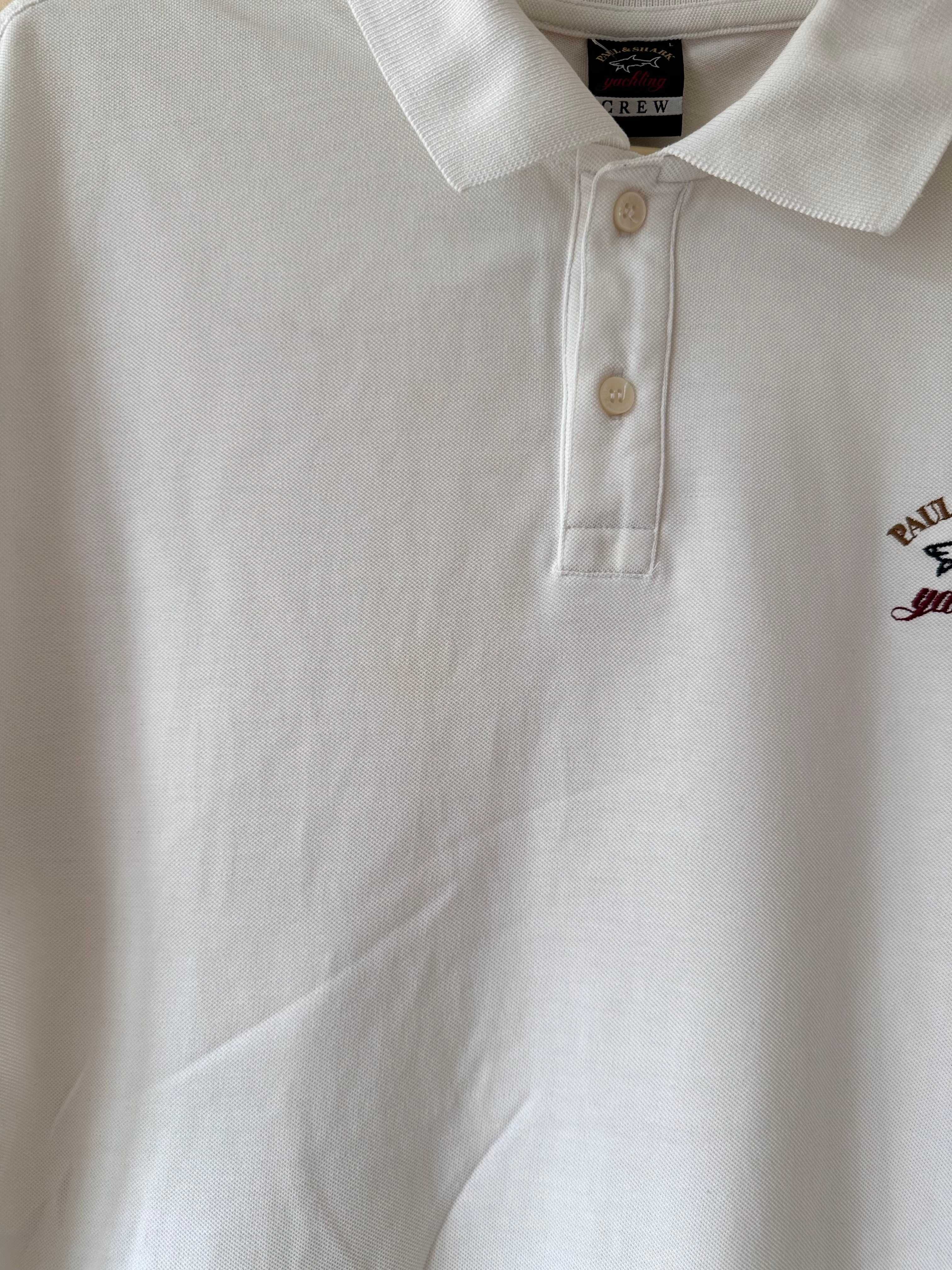 Koszulka Polo Paul & Shark męska biała r. S/M