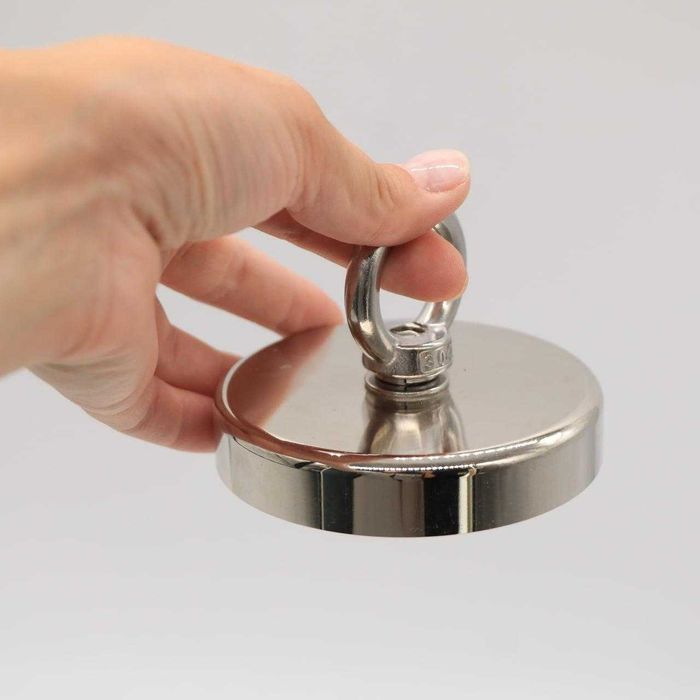 Неодимовий магніт 90мм - 350кг у корпусі із зовнішнім кільцем