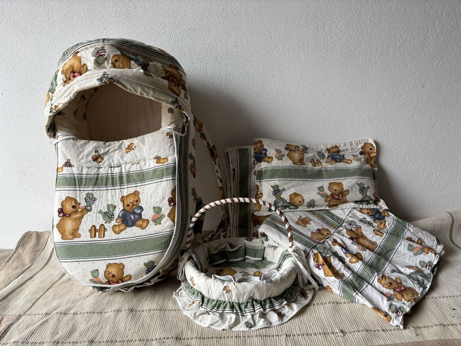 Alcofa bebé + cesto para produtos