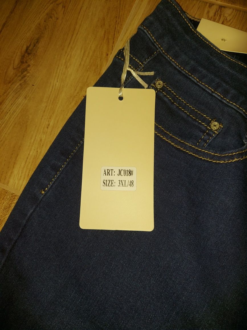 Spodnie damskie jeansy XXXL 46 48